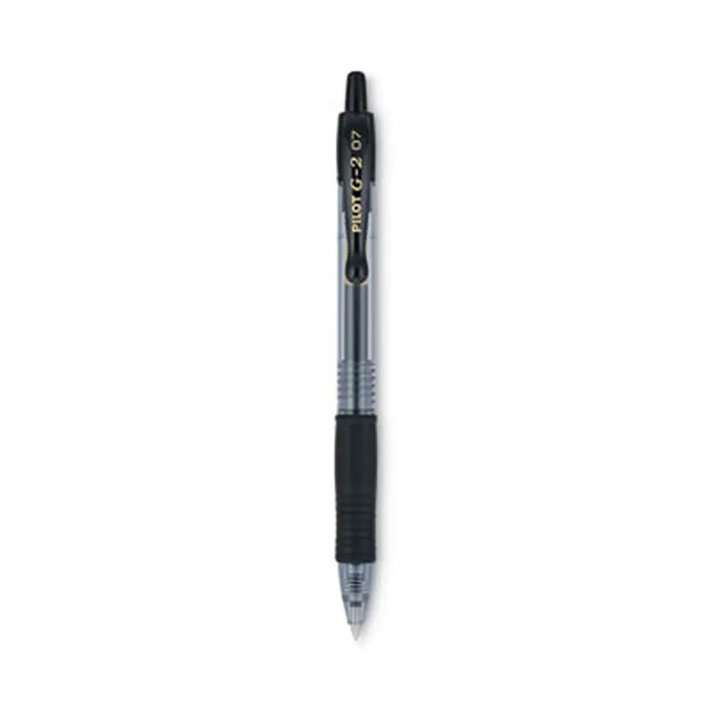 G2 Premium Gel Pen Convenience Pack, Retractable, Fine 0.7 mm, Black Ink, Smoke/Black Barrel, 36/Pack - Pens | Pilot