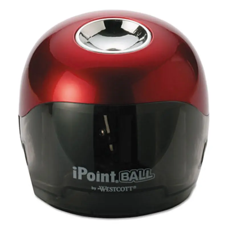iPoint Ball Battery Sharpener, Battery-Powered, 3 x 3.25, Red/Black - Pencil & Crayon Sharpeners | Westcott