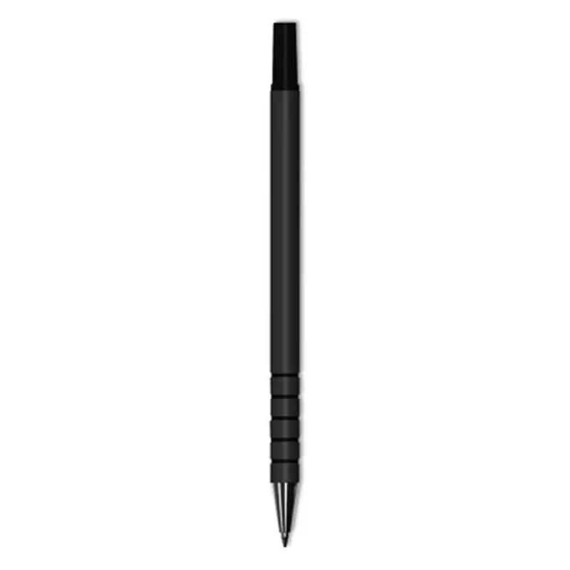 Replacement Ballpoint Counter Pen, Medium 1 mm, Black Ink, Black Barrel, 6/Pack - Pens | Universal