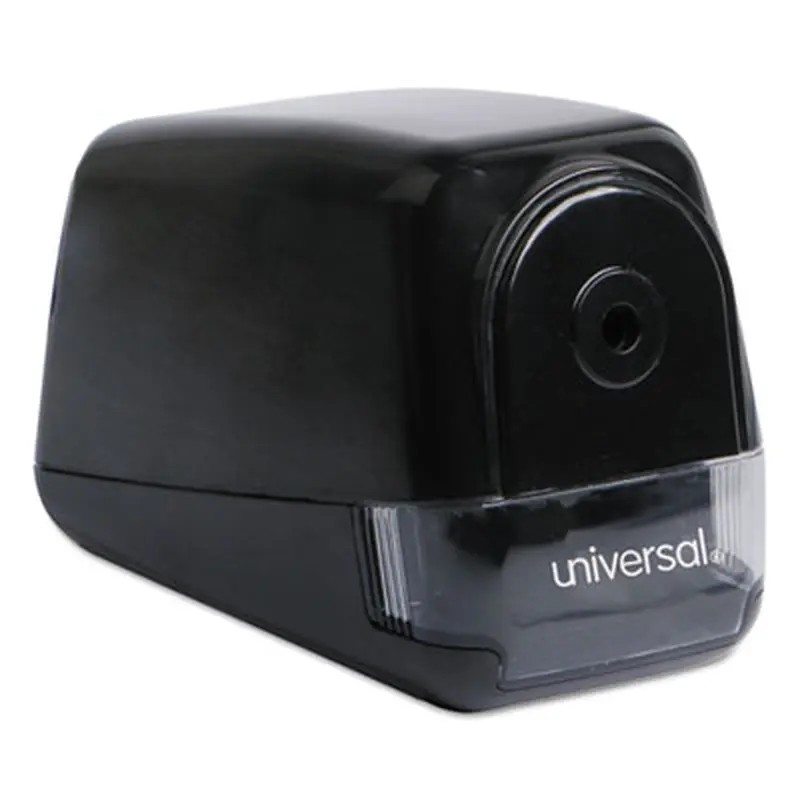 Electric Pencil Sharpener, AC-Powered, 3.13 x 5.75 x 4, Black - Pencil & Crayon Sharpeners | Universal