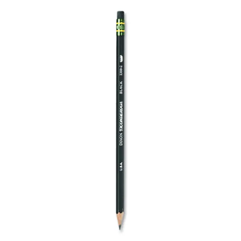 Pencils, HB (#2), Black Lead, Black Barrel, Dozen - Pencils | Ticonderoga