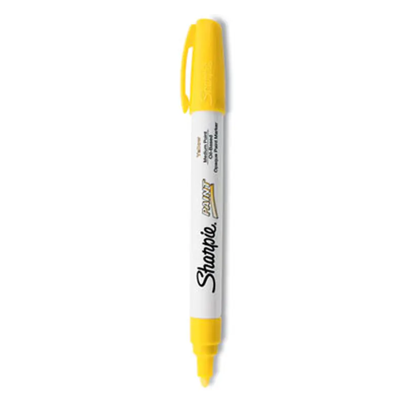 Permanent Paint Marker, Medium Bullet Tip, Yellow - Markers | Sharpie