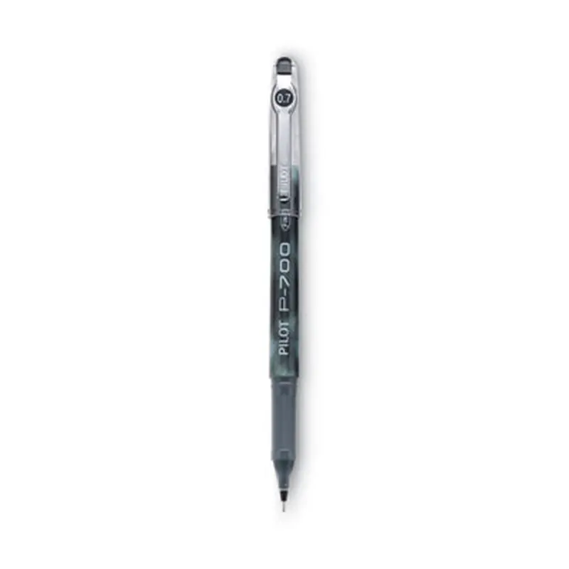 Precise P-700 Gel Pen, Stick, Fine 0.7 mm, Black Ink, Black Barrel, Dozen - Pens | Pilot