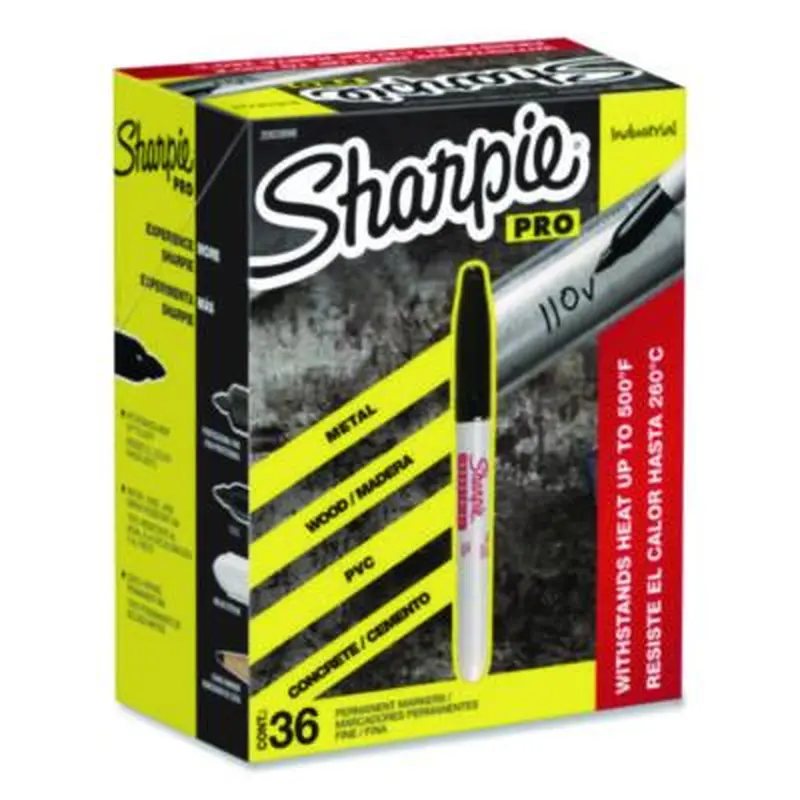 Industrial Permanent Marker Value Pack, Fine Bullet Tip, Black - Markers | Sharpie