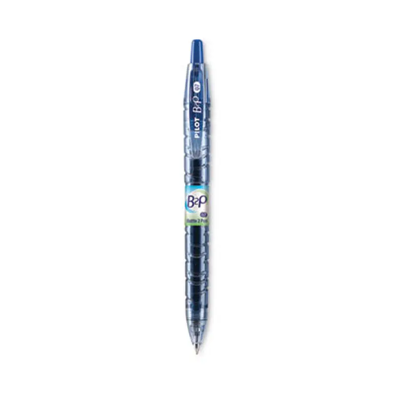 B2P Bottle-2-Pen Recycled Gel Pen, Retractable, Fine 0.7 mm, Blue Ink, Translucent Blue Barrel - Pens | Pilot