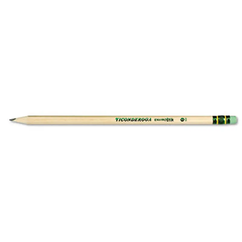 EnviroStiks Pencil, HB (#2), Black Lead, Natural Woodgrain Barrel, Dozen - Pencils | Ticonderoga