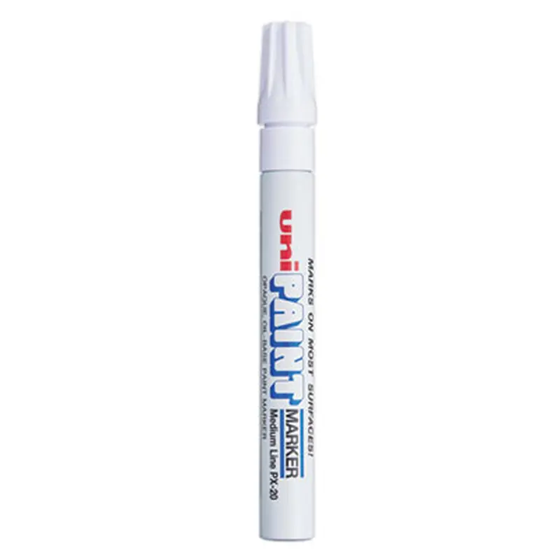Permanent Marker, Medium Bullet Tip, White - Markers | uni-Paint