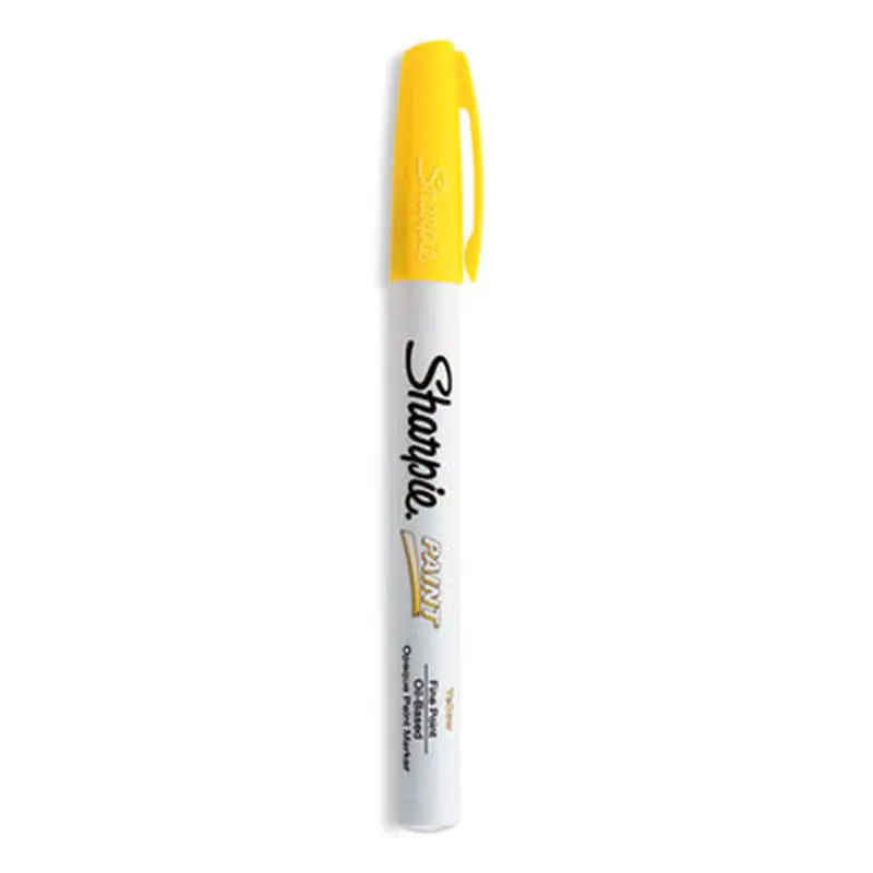 Permanent Paint Marker, Fine Bullet Tip, Yellow - Markers | Sharpie