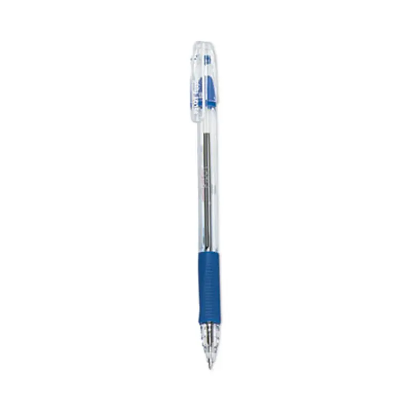 EasyTouch Ballpoint Pen, Stick, Medium 1 mm, Blue Ink, Clear/Blue Barrel, Dozen - Pens | Pilot