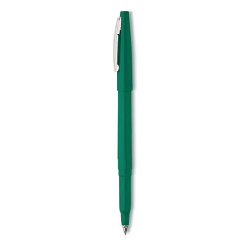 Rolling Writer Rollerball Pen, Stick, Medium 0.8 mm, Green Ink, Green Barrel, Dozen - Pens | Pentel