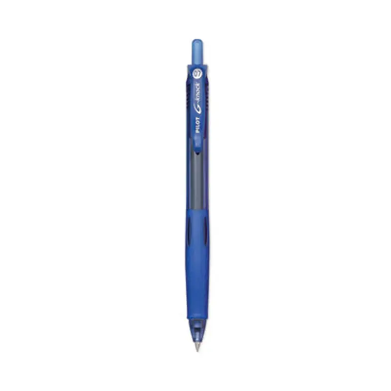 G-Knock BeGreen Gel Pen, Retractable, Fine 0.7 mm, Blue Ink, Translucent Blue/Blue Barrel, Dozen - Pens | Pilot