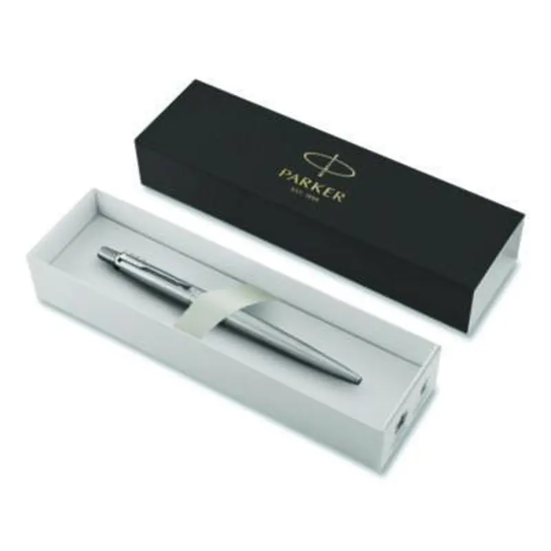 Jotter Ballpoint Pen, Retractable, Fine 0.5 mm, Blue Ink, Stainless Steel Barrel - Pens | Parker