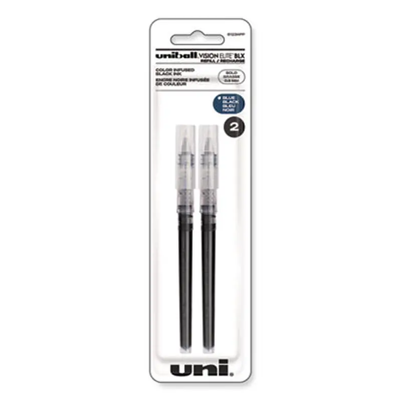 Refill for Vision Elite Roller Ball Pens, Bold Conical Tip, Assorted Ink Colors, 2/Pack - Pen & Marker Refills | uniball