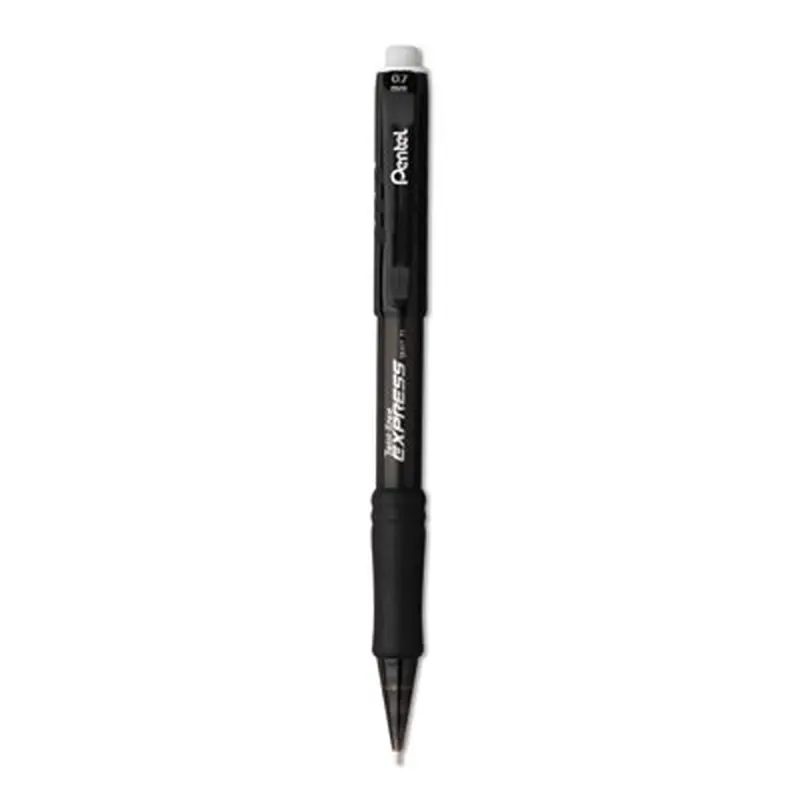 Twist-Erase EXPRESS Mechanical Pencil, 0.7 mm, HB (#2), Black Lead, Black Barrel, Dozen - Pencils | Pentel