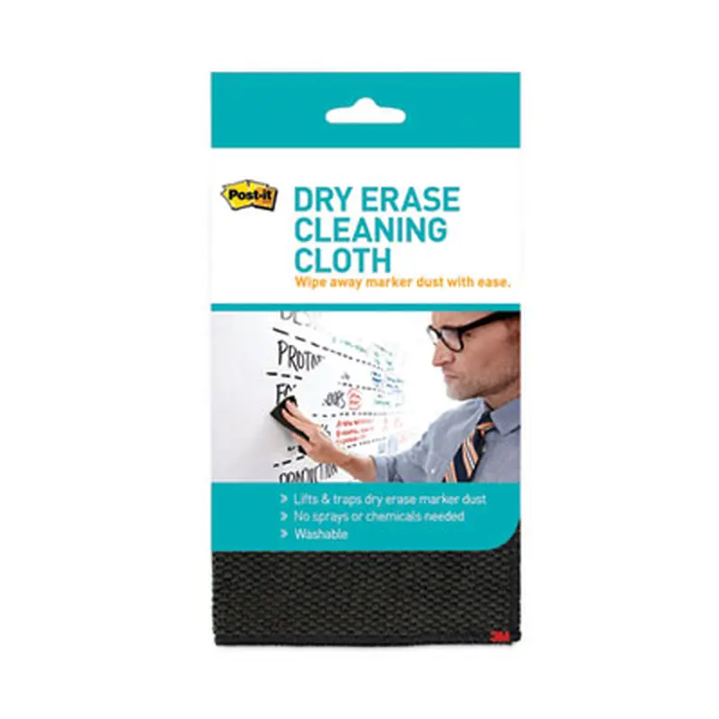 Dry Erase Cleaning Cloth, 10.63" x 10.63", Gray - Board Erasers | Post-it