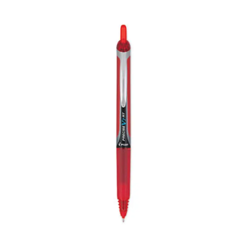 Precise V7RT Rollerball Pen, Retractable, Fine 0.7 mm, Red Ink, Red Barrel - Pens | Pilot