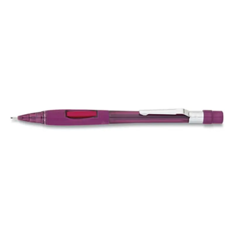 Quicker Clicker Mechanical Pencil, 0.9 mm, HB (#2), Black Lead, Transparent Burgundy Barrel - Pencils | Pentel