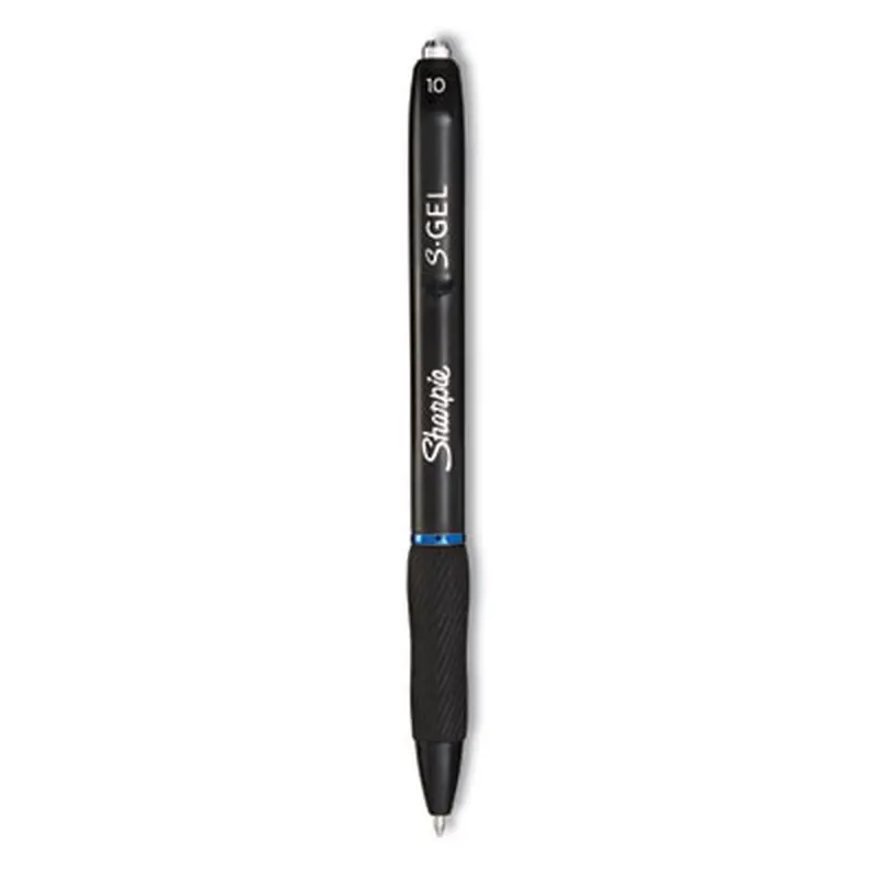 S-Gel High-Performance Gel Pen, Retractable, Bold 1 mm, Blue Ink, Black Barrel, 36/Pack - Pens | Sharpie S-Gel