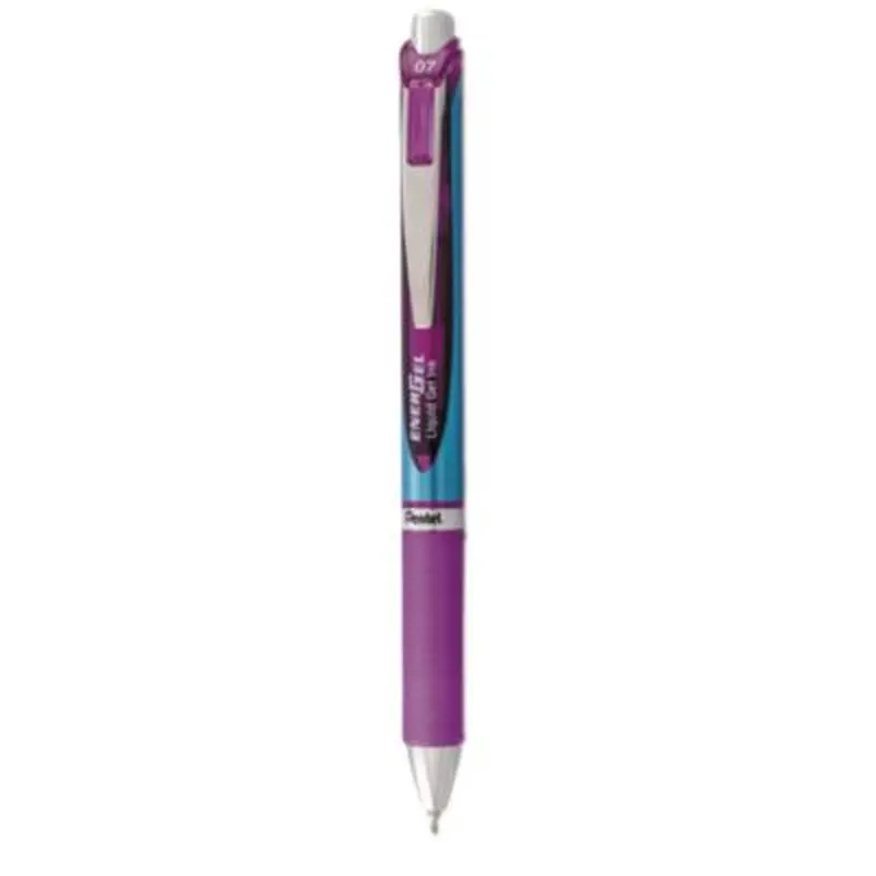 EnerGel RTX Gel Pen, Retractable, Medium 0.7 mm, Violet Ink, Violet/Blue Barrel - Pens | Pentel