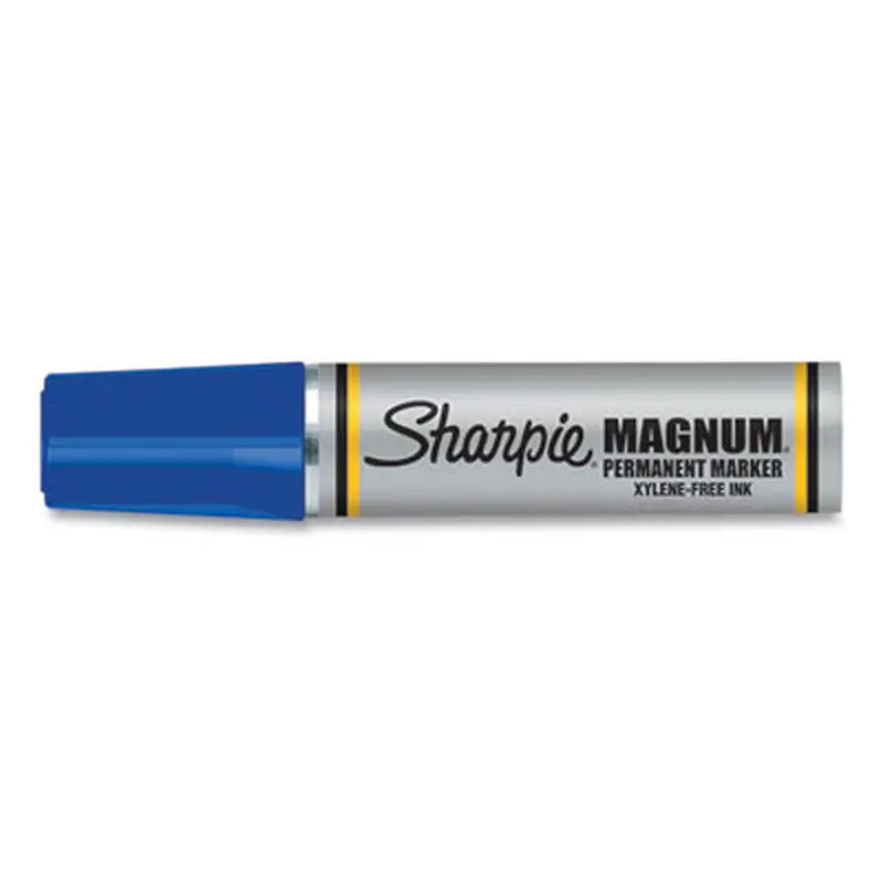 Magnum Permanent Marker, Broad Chisel Tip, Blue - Markers | Sharpie