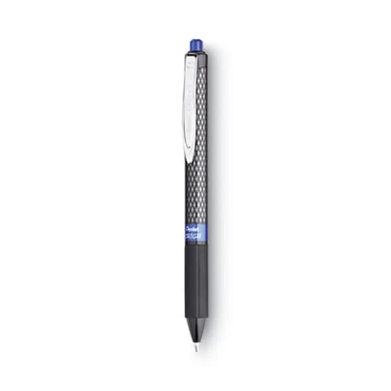 Oh! Gel Pen, Retractable, Medium 0.7 mm, Blue Ink, Black Barrel, Dozen - Pens | Pentel