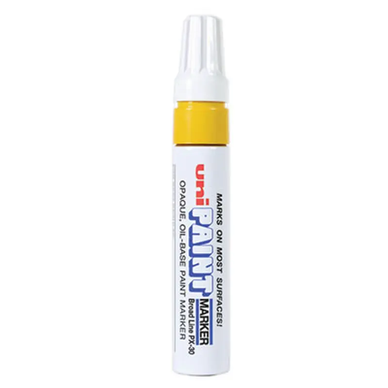 Permanent Marker, Broad Chisel Tip, Yellow - Markers | uni-Paint