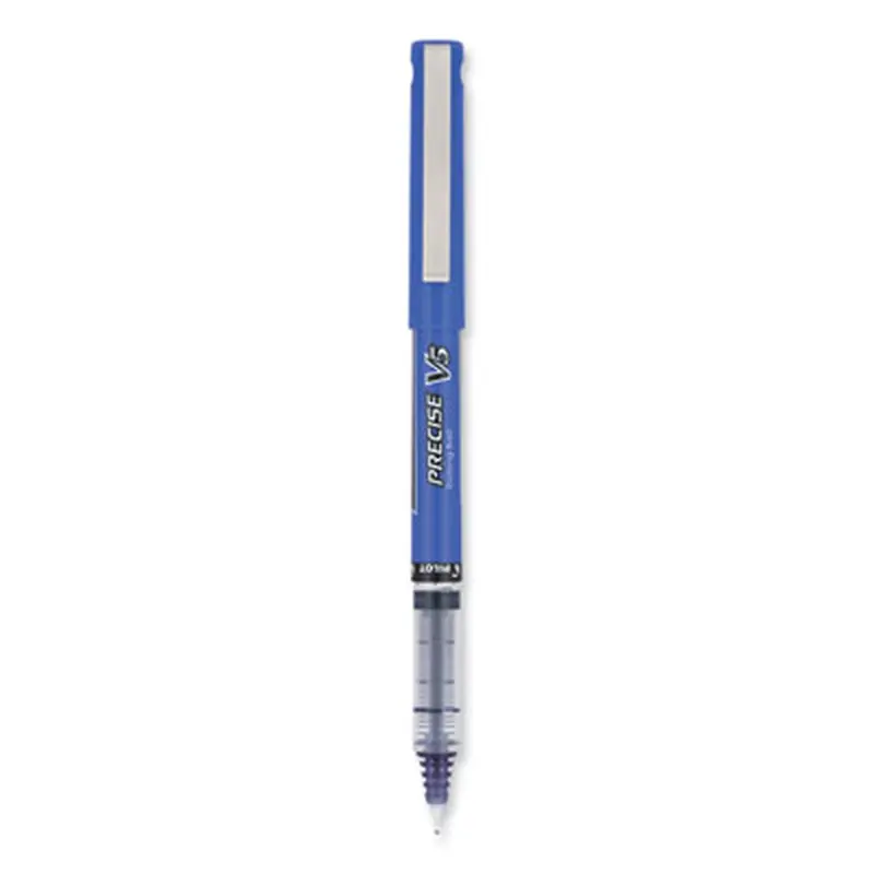 Precise V5 Rollerball Pen, Stick, Extra-Fine 0.5 mm, Purple Ink, Purple/Clear Barrel, Dozen - Pens | Pilot
