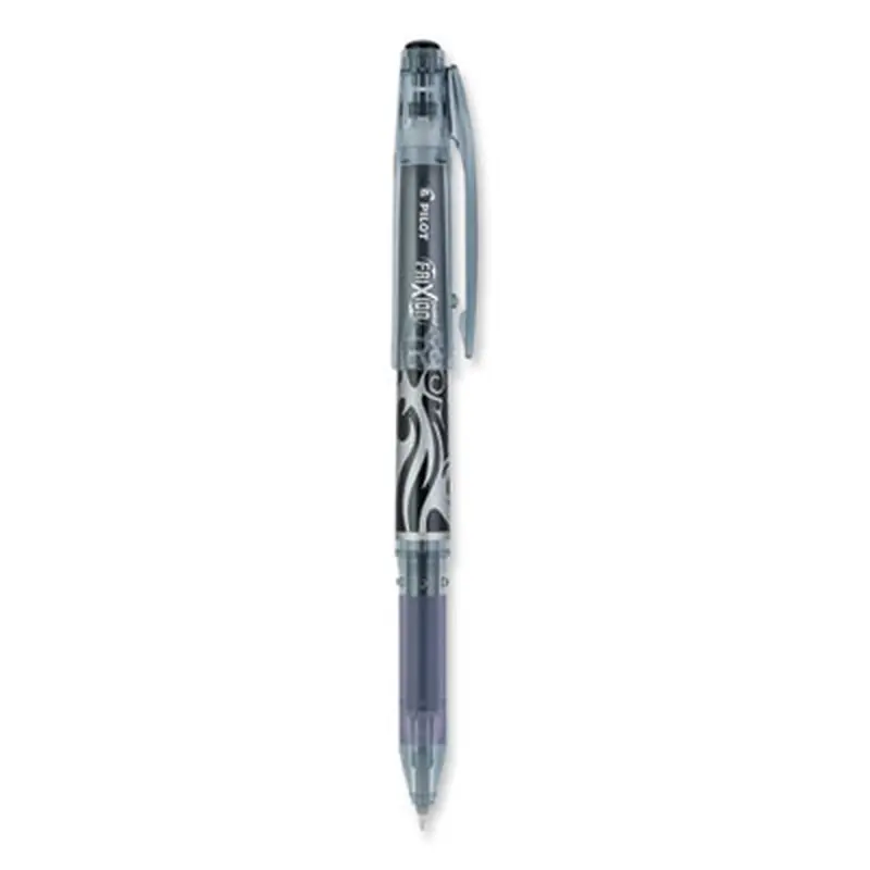 FriXion Point Erasable Gel Pen, Stick, Extra-Fine 0.5 mm, Black Ink, Black/Silver/Smoke Barrel - Pens | Pilot