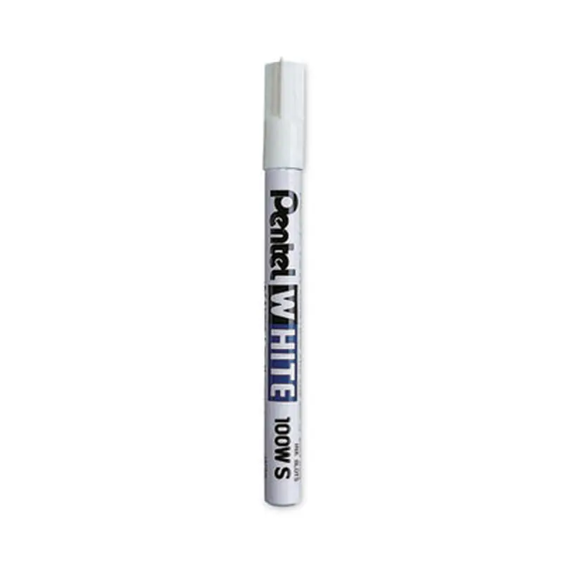 White Permanent Marker, Fine Bullet Tip, White - Markers | Pentel