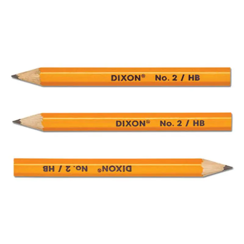 Golf Wooden Pencils, 0.7 mm, HB (#2), Black Lead, Yellow Barrel, 144/Box - Pencils | Dixon