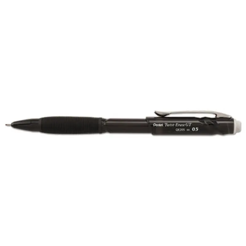 Twist-Erase GT Pencils, 0.5 mm, HB (#2), Black Lead, Black Barrel - Pencils | Pentel