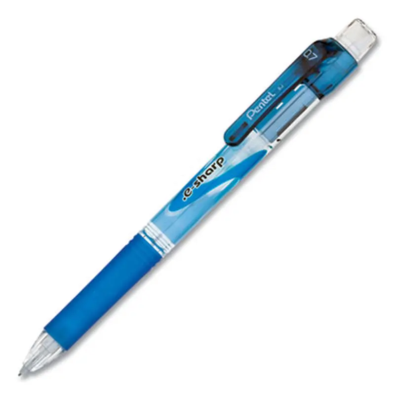 .e-Sharp Mechanical Pencil, 0.7 mm, HB (#2), Black Lead, Blue Barrel, Dozen - Pencils | Pentel