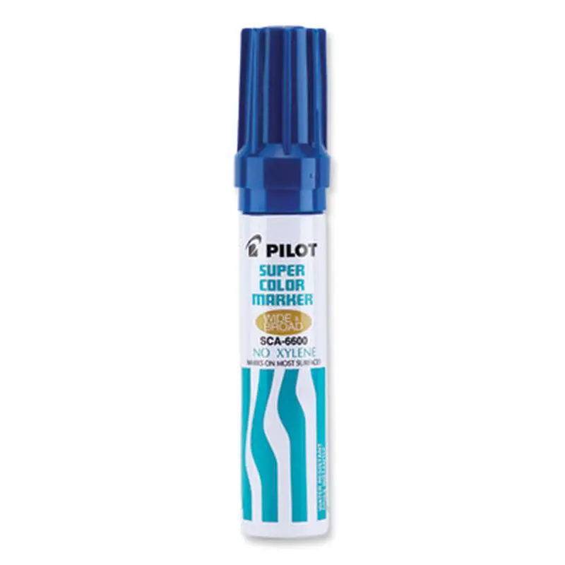 Jumbo Refillable Permanent Marker, Broad Chisel Tip, Blue - Markers | Pilot