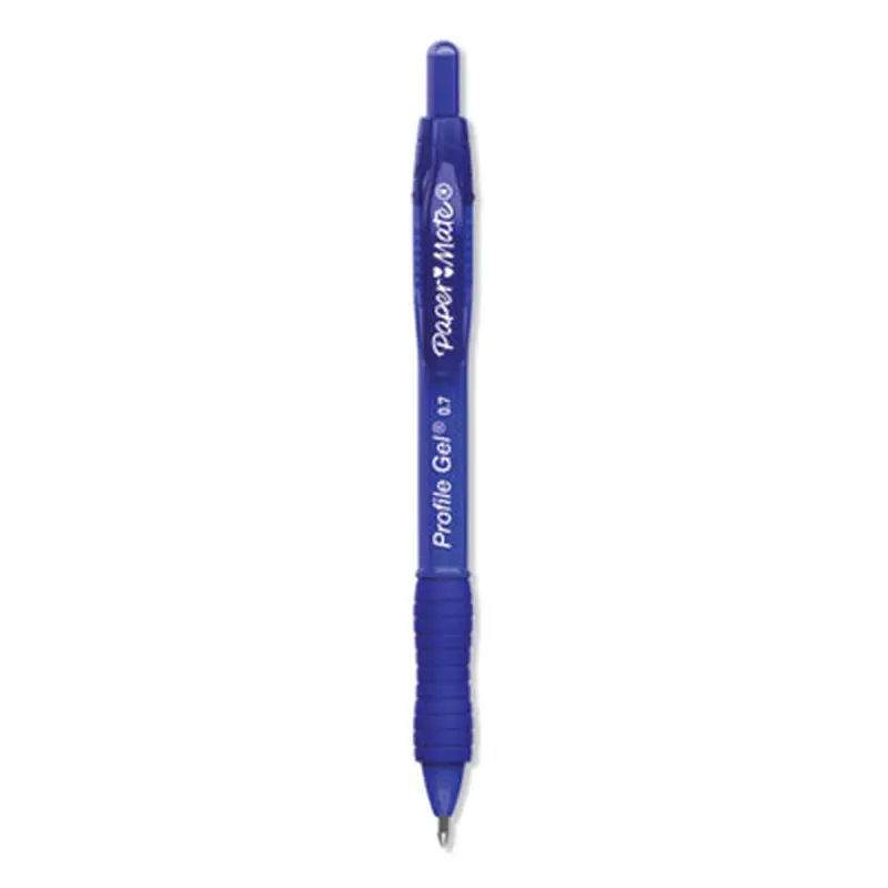 Profile Gel Pen, Retractable, Medium 0.7 mm, Blue Ink, Translucent Blue Barrel, 36/Pack - Pens | Paper Mate