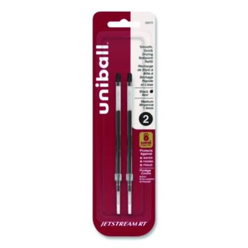 Refill for JetStream RT Pens, Bold Conical Tip, Black Ink, 2/Pack - Pen & Marker Refills | uniball