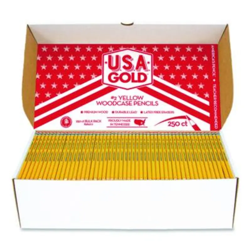 School Pencils, HB #2, Black Lead, Yellow Barrel, 250/Box - Pencils | Cra-Z-Art