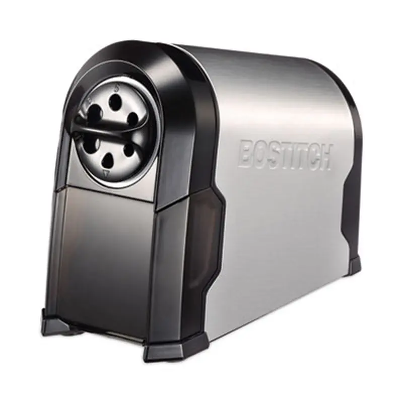 Super Pro Glow Commercial Electric Pencil Sharpener, AC-Powered, 6.13 x 10.63 x 9, Black/Silver - Pencil & Crayon Sharpeners | Bostitch