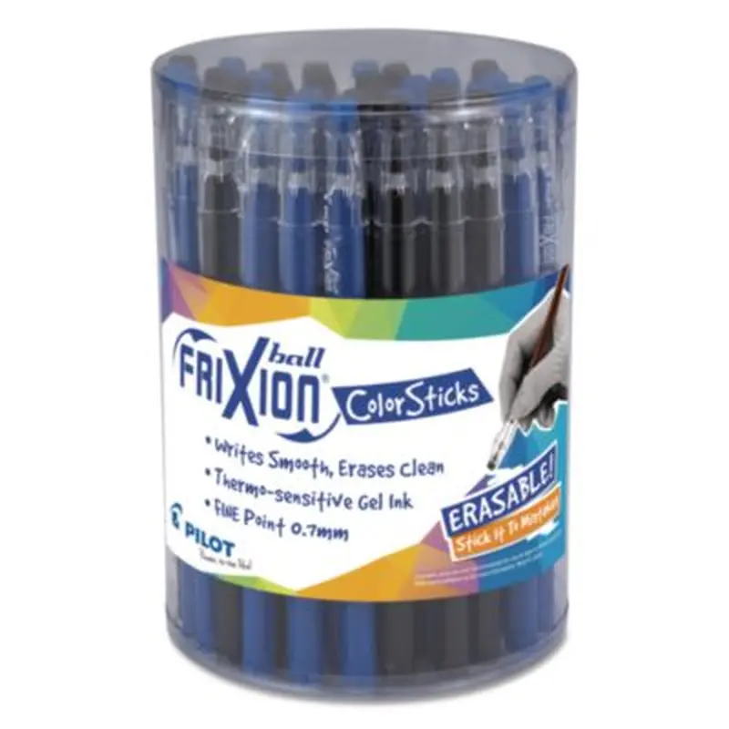 FriXion ColorSticks Erasable Gel Pen, Stick, Fine 0.7 mm, Assorted Ink and Barrel Colors, 36/Pack - Pens | Pilot
