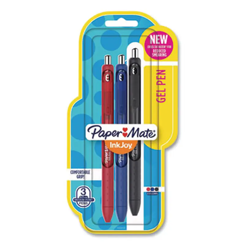 InkJoy Gel Pen, Retractable, Medium 0.7 mm, Assorted Ink and Barrel Colors, 3/Pack - Pens | Paper Mate
