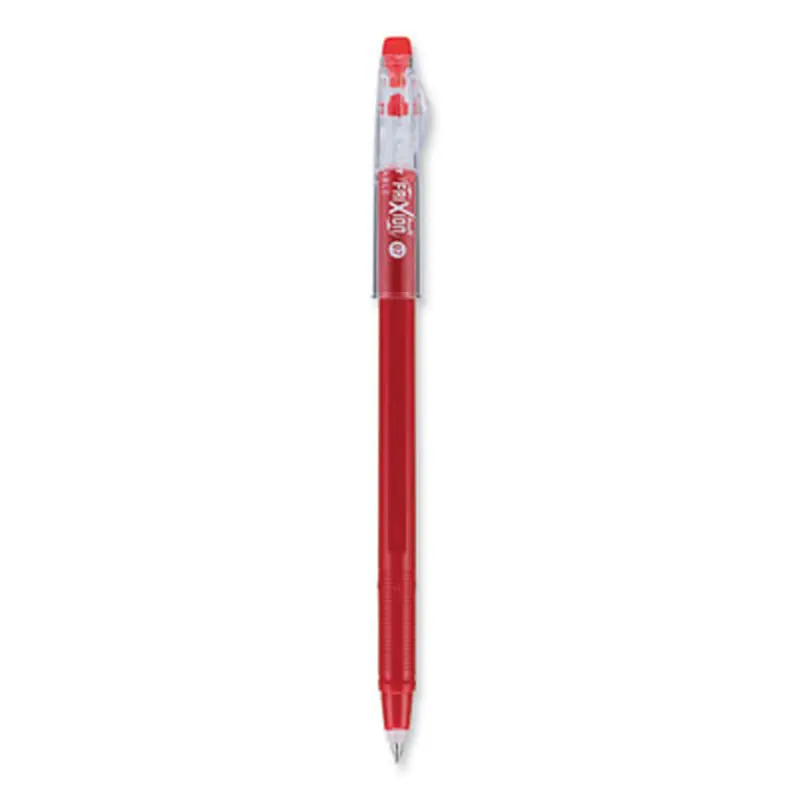 FriXion ColorSticks Erasable Gel Pen, Stick, Fine 0.7 mm, Red Ink, Red Barrel, Dozen - Pens | Pilot