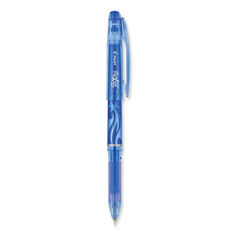 FriXion Point Erasable Gel Pen, Stick, Extra-Fine 0.5 mm, Blue Ink, Blue/Silver/Transparent Blue Barrel - Pens | Pilot