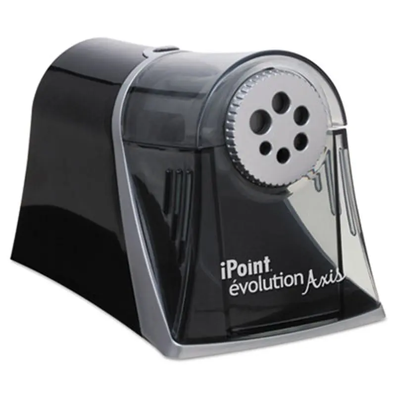 iPoint Evolution Axis Pencil Sharpener, AC-Powered, 5 x 7.5 x 7.25, Black/Silver - Pencil & Crayon Sharpeners | Westcott