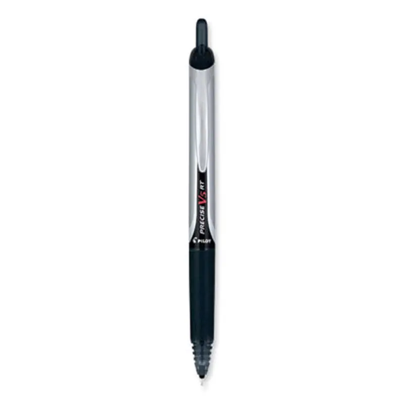 Precise V5RT Rollerball Pen, Retractable, Extra-Fine 0.5 mm, Black Ink, Black Barrel, 30/Pack - Pens | Pilot
