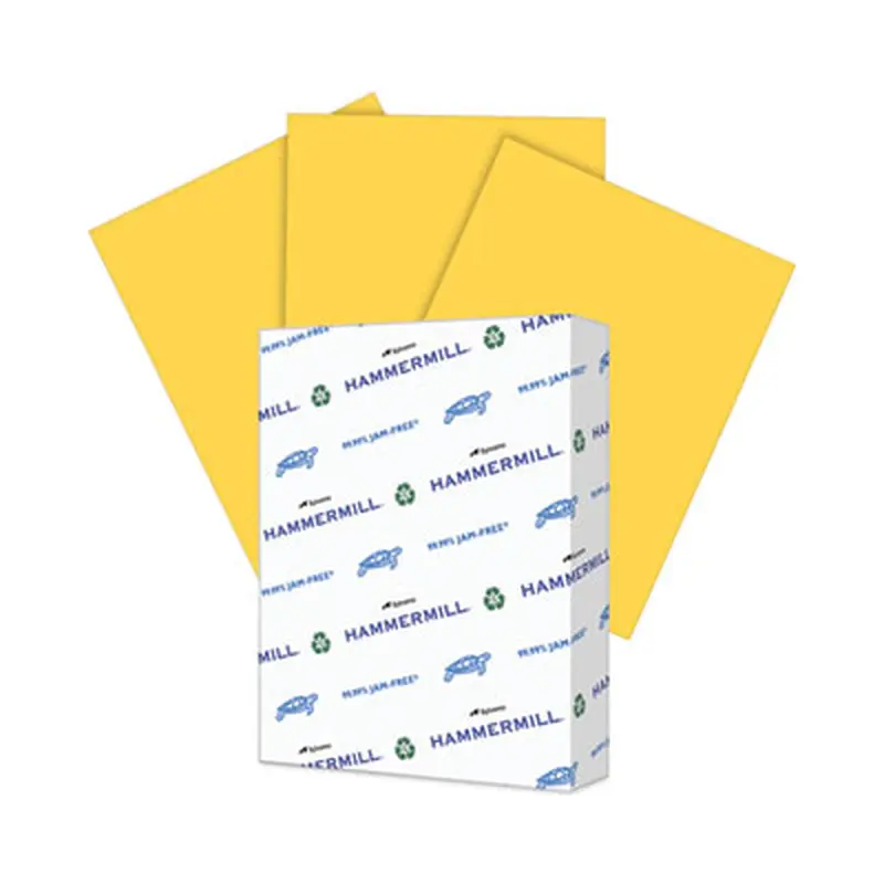 Colors Print Paper, 20 lb Bond Weight, 8.5 x 11, Goldenrod, 500/Ream - Copy Paper | Hammermill