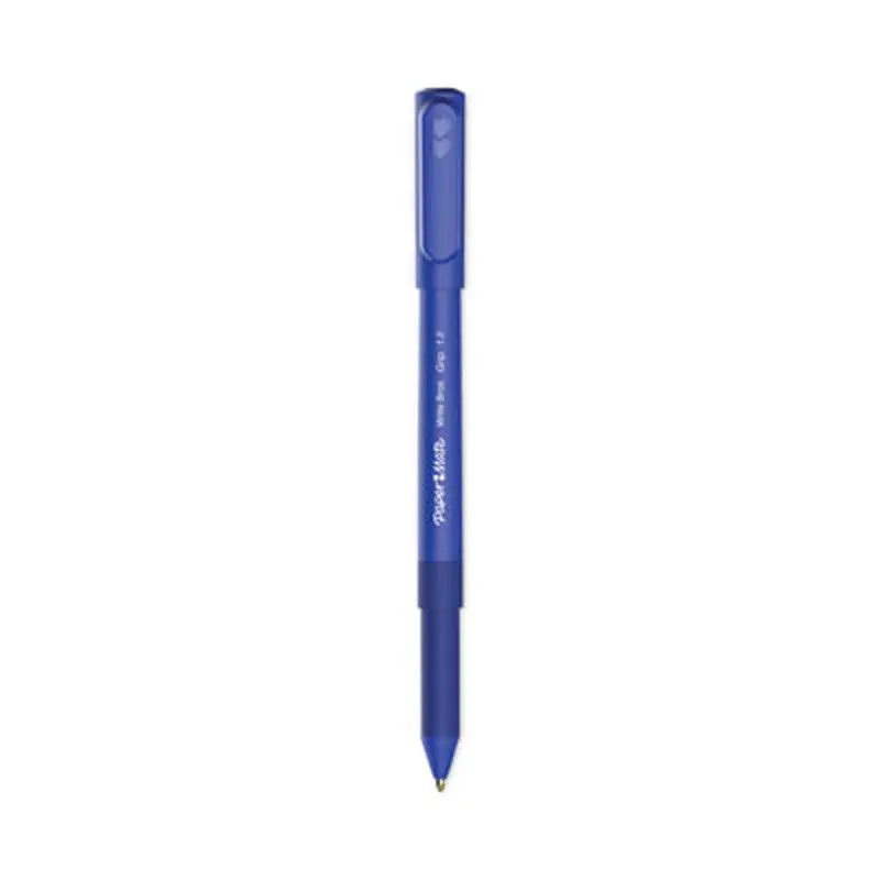 Write Bros. Grip Ballpoint Pen, Stick, Medium 1 mm, Blue Ink, Blue Barrel, Dozen - Pens | Paper Mate