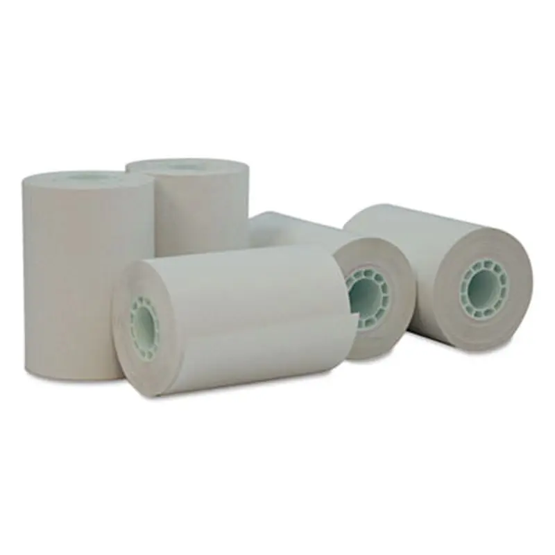 Direct Thermal Print Paper Rolls, 0.5" Core, 2.25" x 55 ft, White, 50/Carton - Roll Paper | Universal