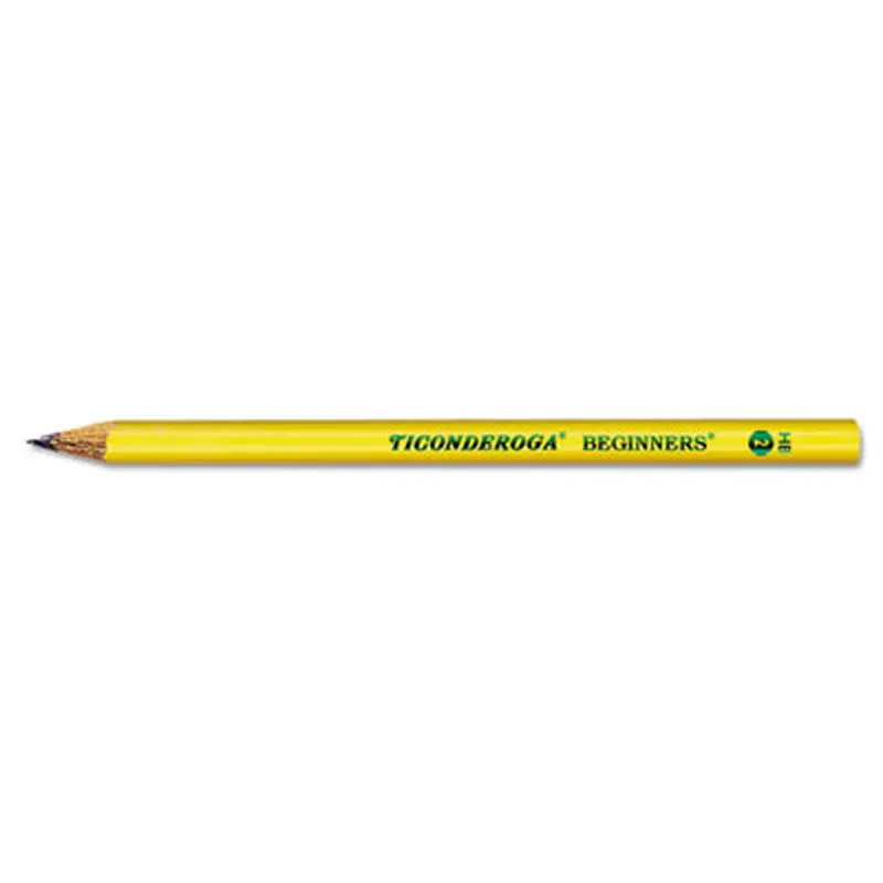 Ticonderoga Beginners Woodcase Pencil with Microban, HB (#2), Black Lead, Yellow Barrel, Dozen - Pencils | Dixon