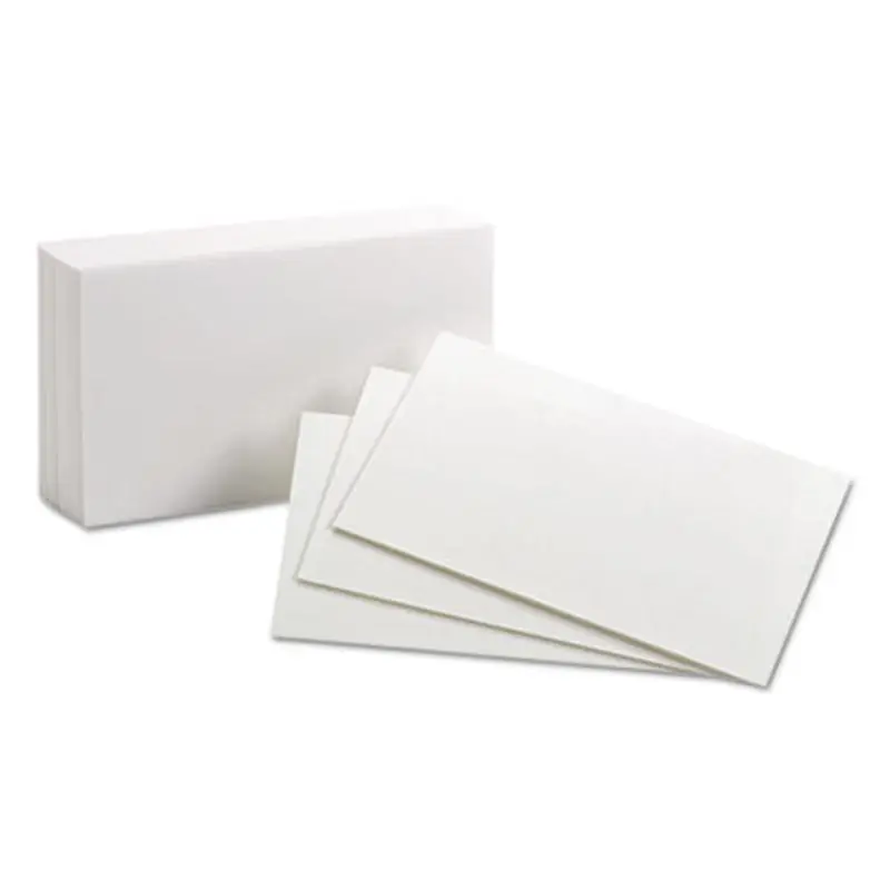Unruled Index Cards, 3 x 5, White, 100/Pack - Index Cards | Oxford
