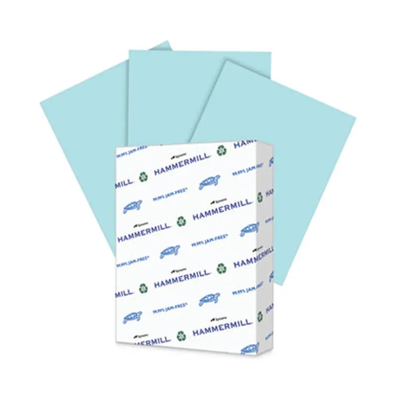 Colors Print Paper, 20 lb Bond Weight, 8.5 x 11, Blue, 500/Ream - Copy Paper | Hammermill