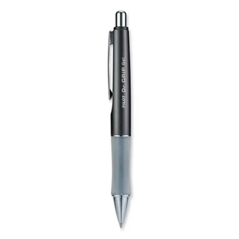 Dr. Grip Limited Gel Pen, Retractable, Fine 0.7 mm, Black Ink, Charcoal Gray Barrel - Pens | Pilot